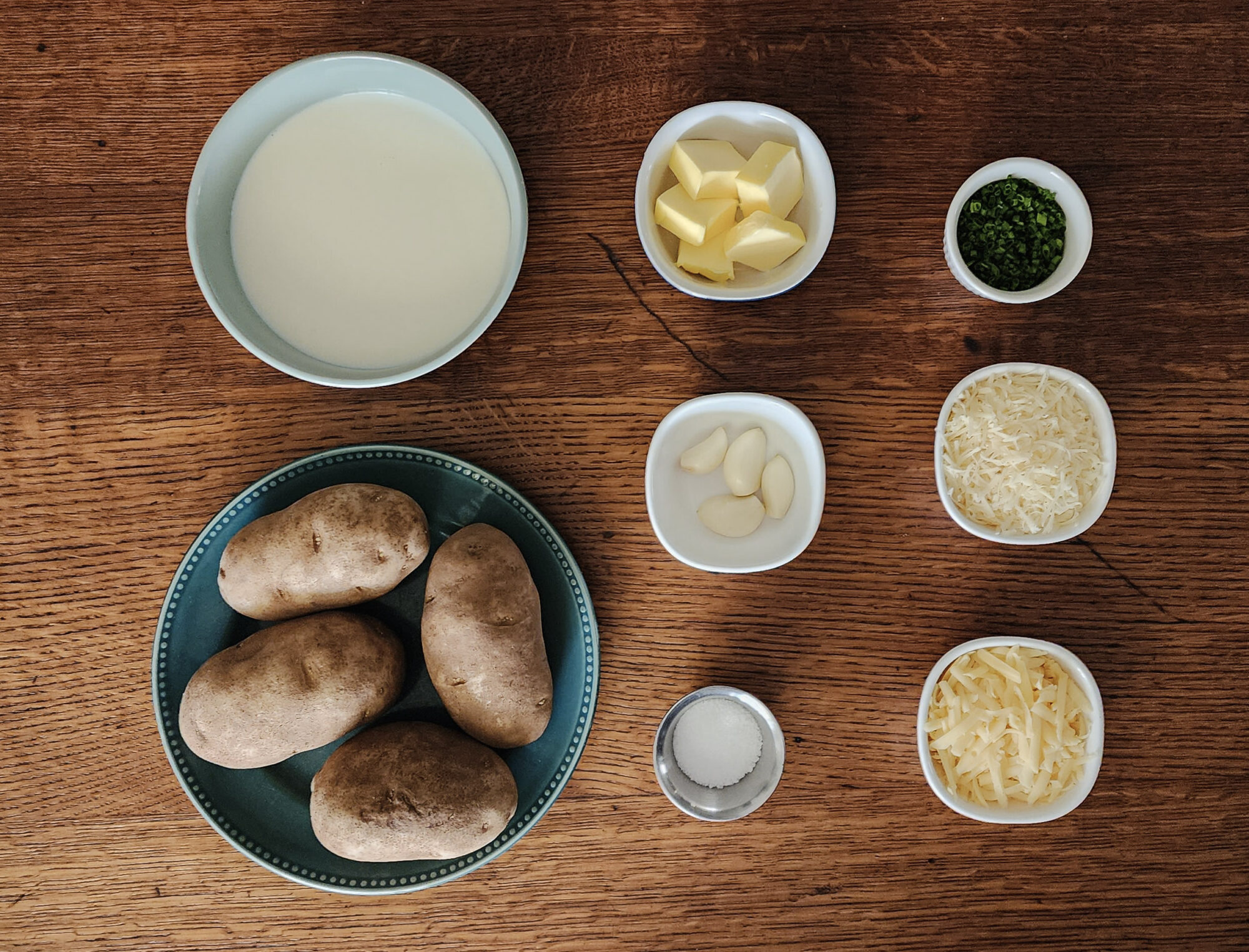 Cheesy Skillet Mashed Potato ingredients