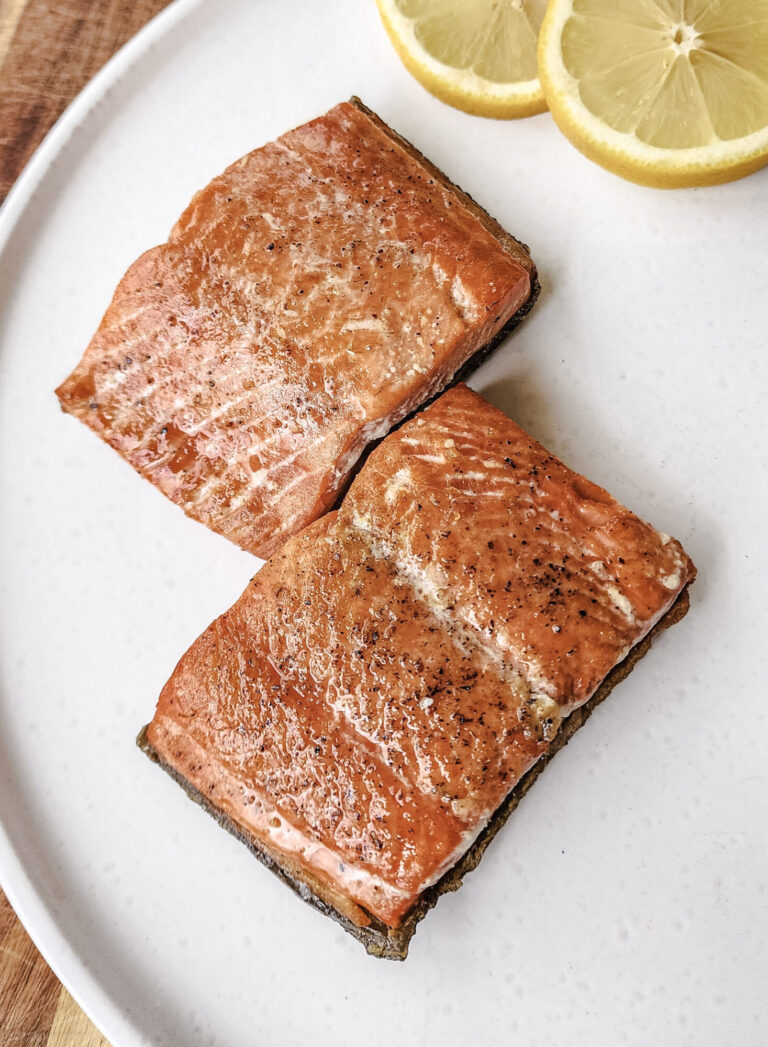 Properly seared salmon