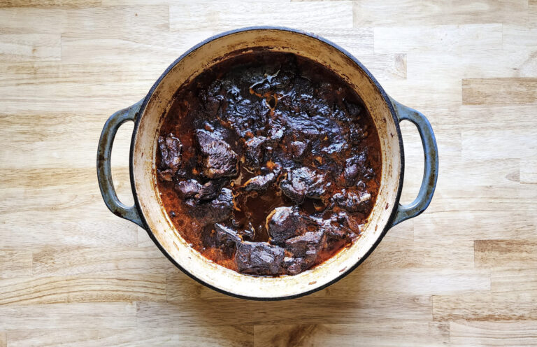 Birria meat after braising