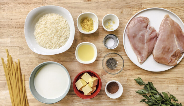 One Pan Chicken Fettuccine Alfredo Ingredients