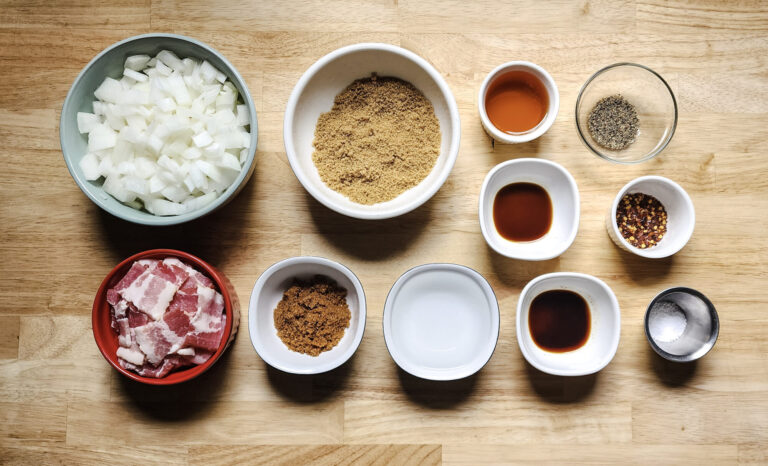 Bourbon Bacon Onion Jam Ingredients