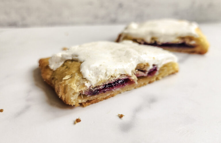 Blueberry poptarts with lemon royal icing