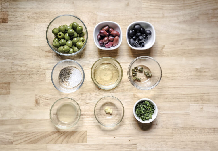 Three Olive Tapenade Ingredients