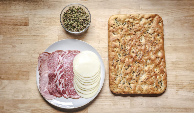 Focaccia Muffuletta Ingredients