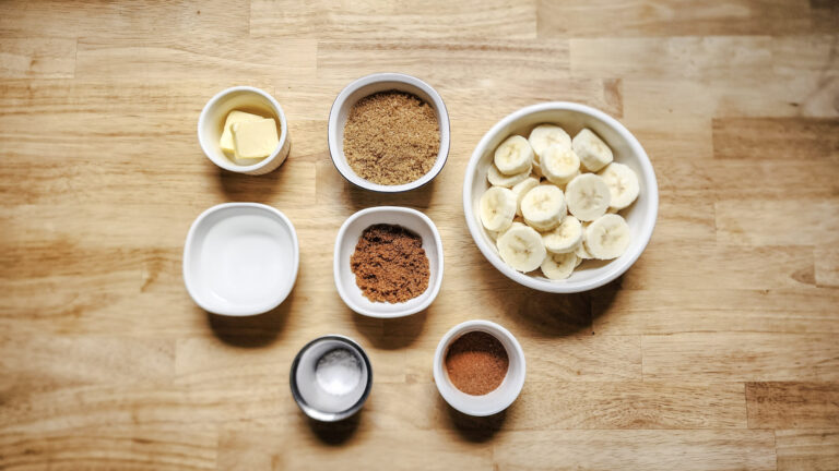 Banana Caramel Topping Ingredients