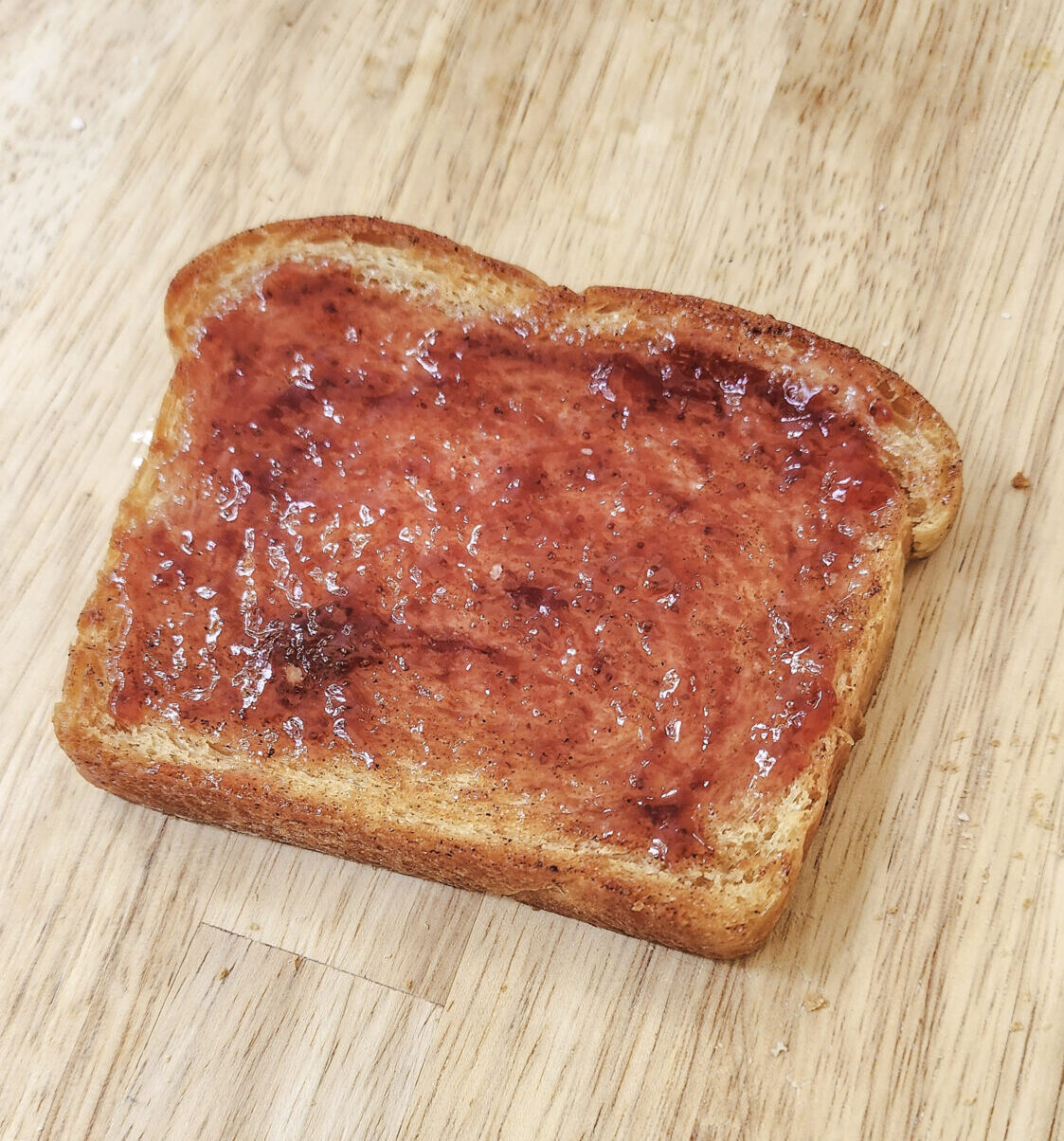 Buttered Toast with Strawberry Jelly