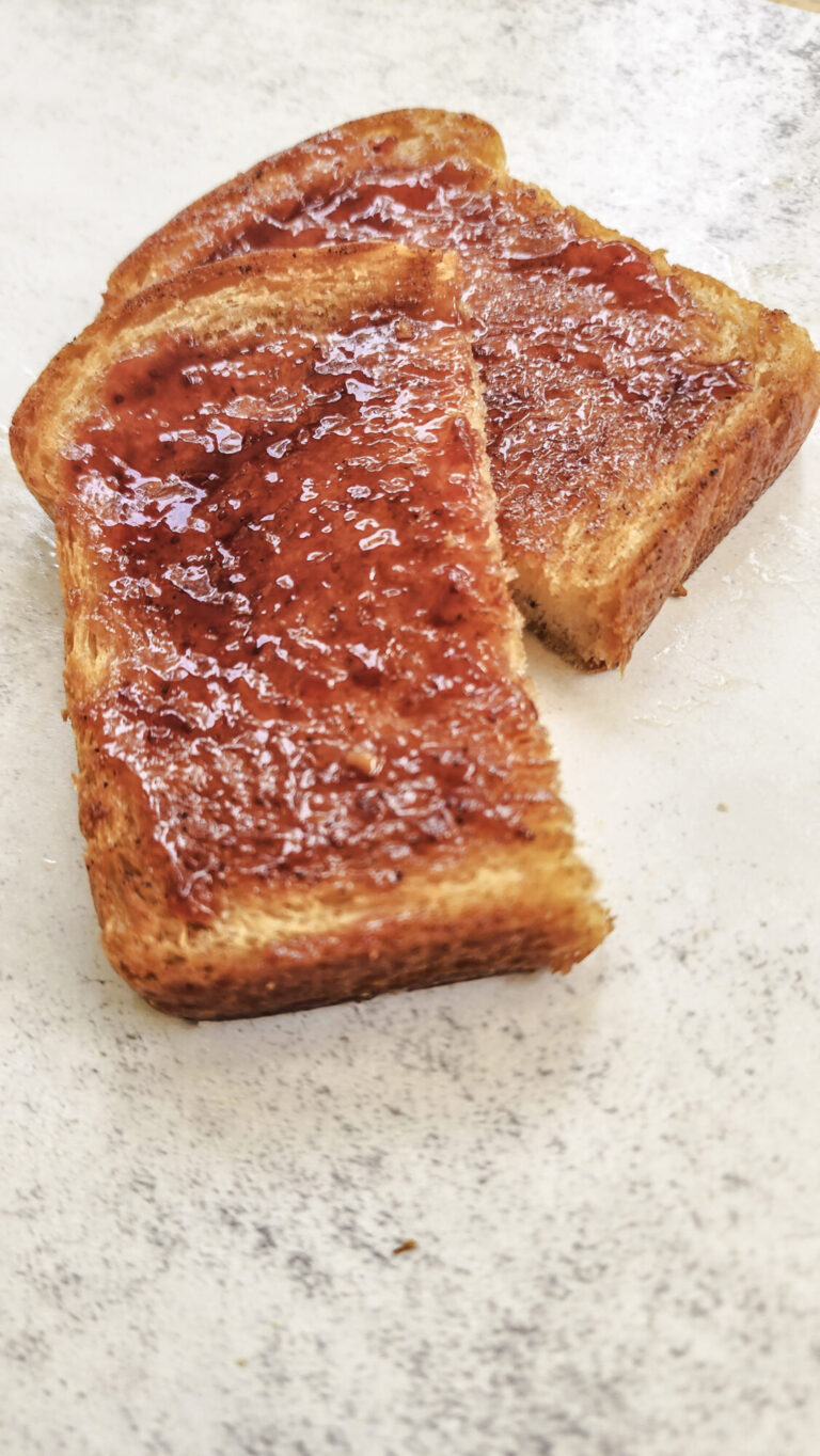 The worlds best buttered toast with jelly