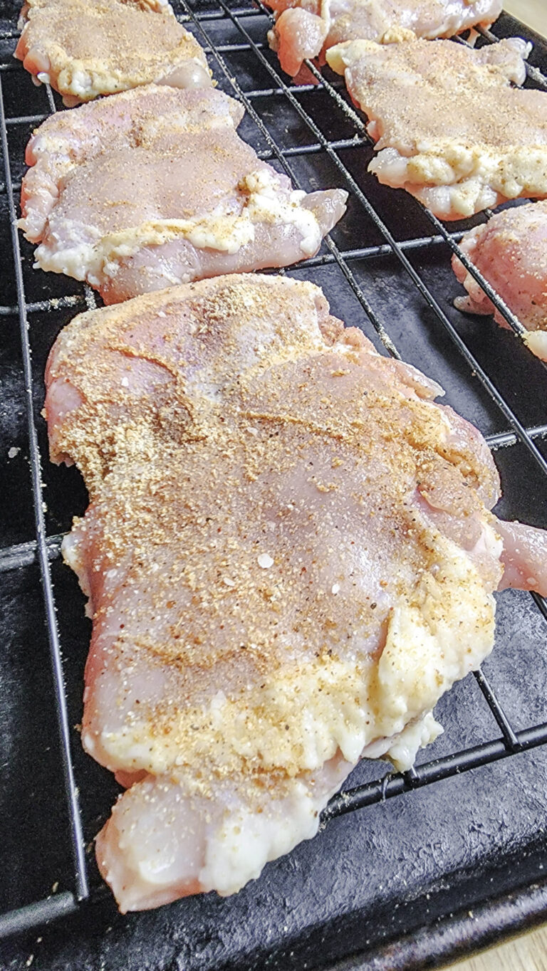 Dry Rubbed Chicken Thighs for Chicken Teriyaki