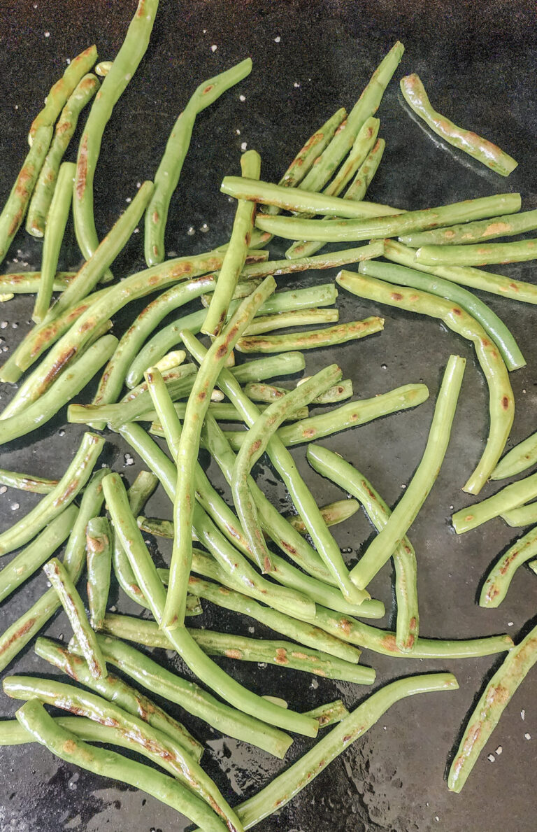 Searing green beans