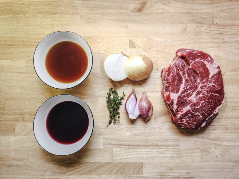 Red Wine Braised Pot Roast with Gravy Ingredients