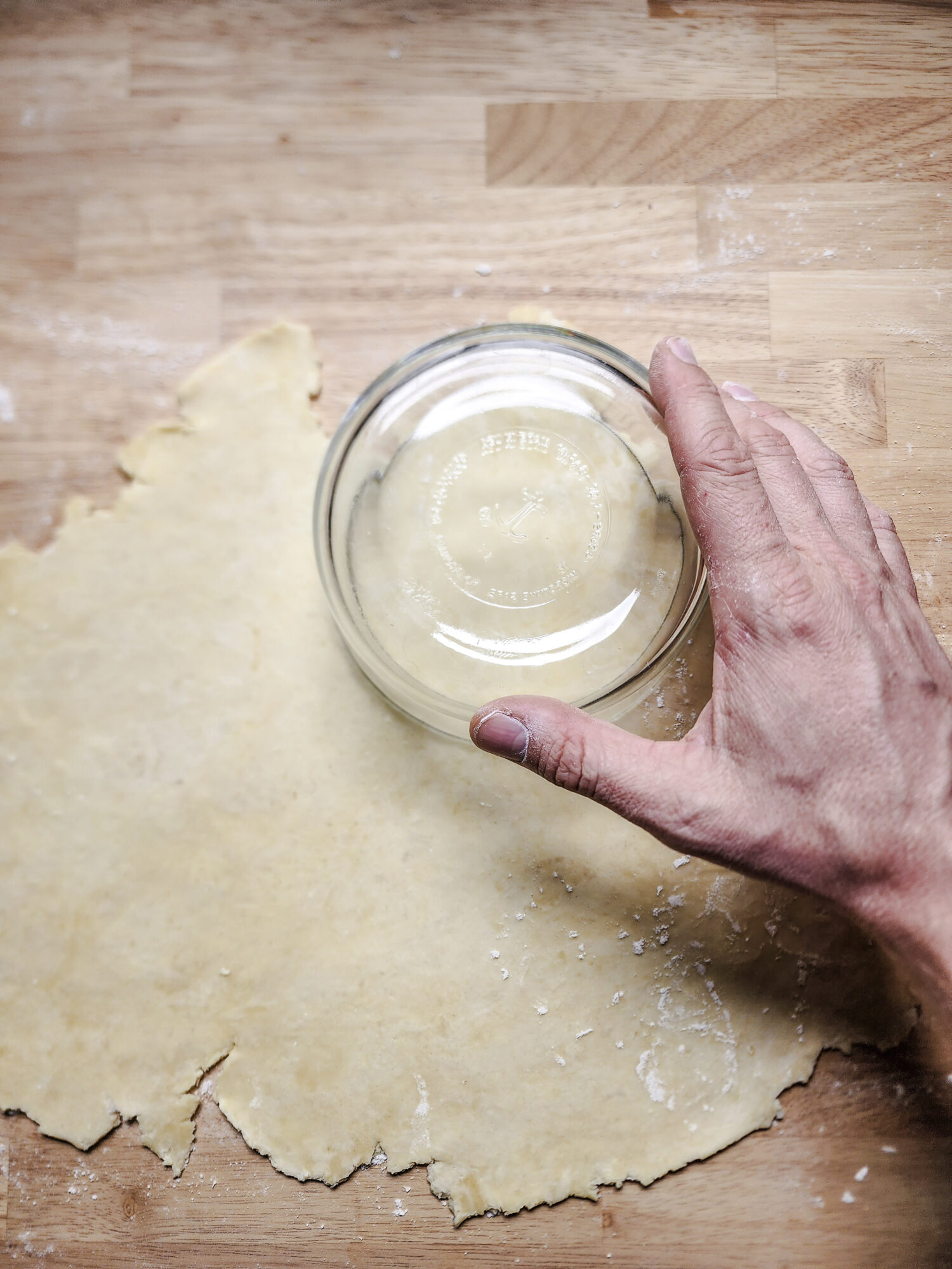 Cutting Pie Dough for Hand Apple Pies