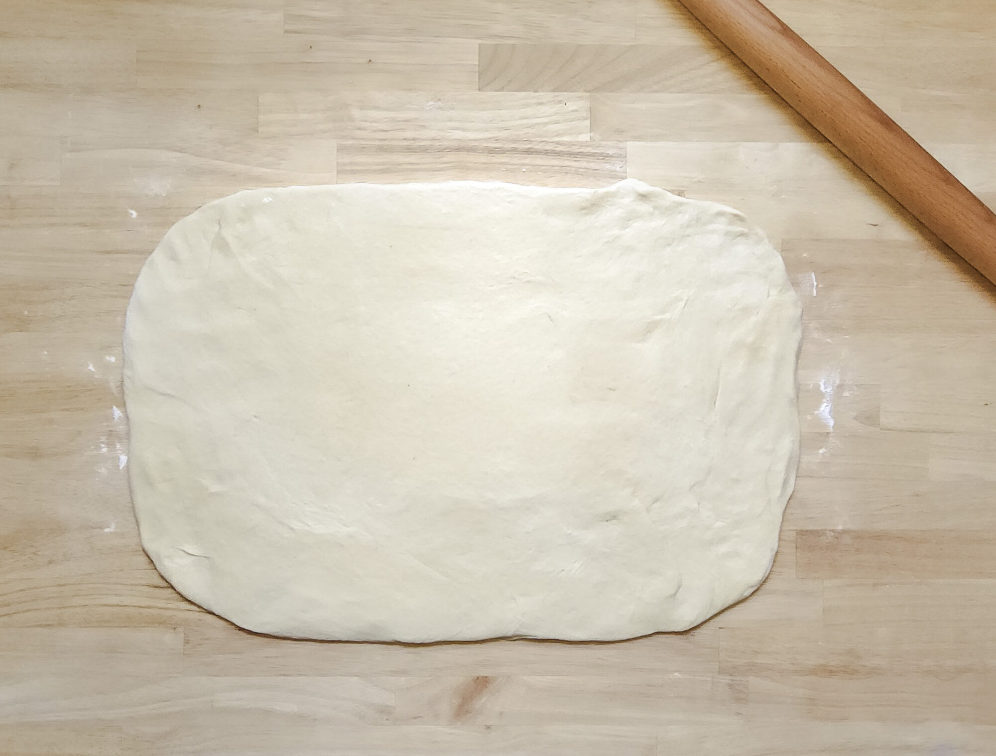 Shaping Cinnamon Roll Dough