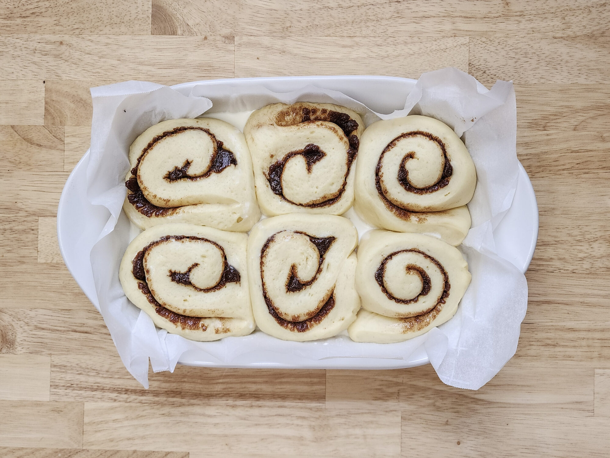 Rolled Cinnamon Rolls ready for 2nd proof.