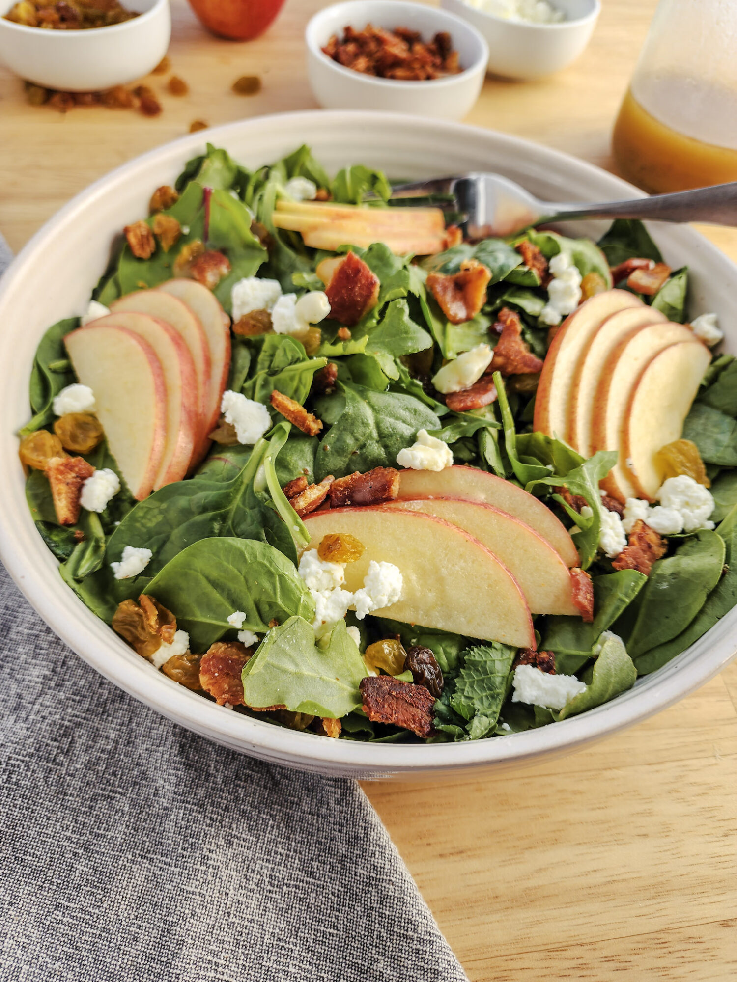 Savory-Sweet Salad with Hot Bacon Dressing