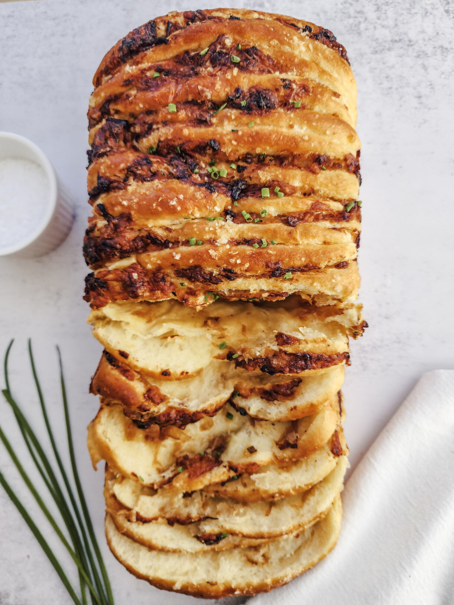 Loaf of French Onion pull apart bread