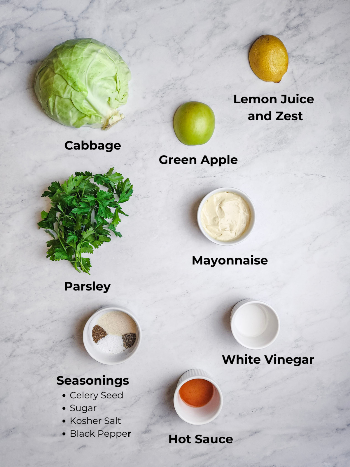 Green Apple Slaw Ingredients