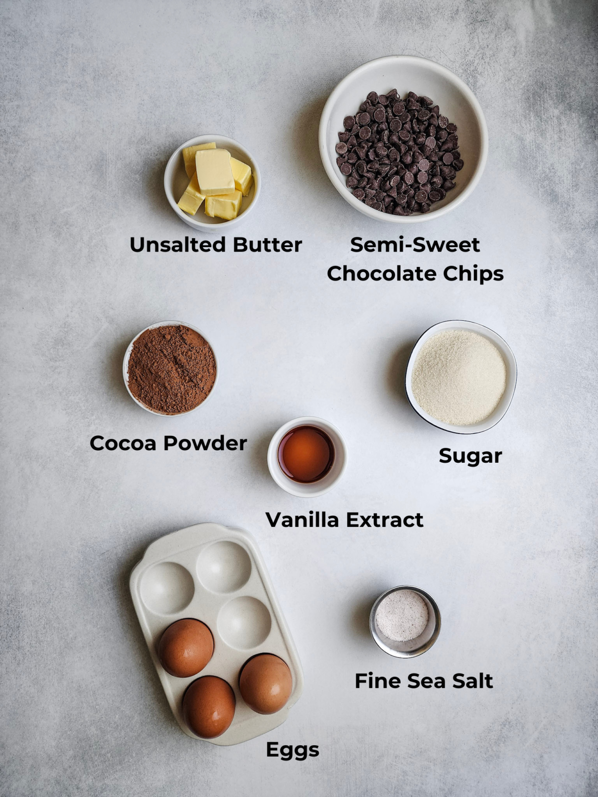 Flourless Chocolate Cake Ingredients