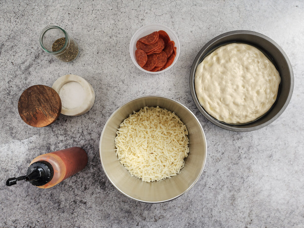 Pan Pizzas ready for assembly