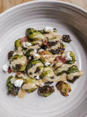 Bacon and Goat Cheese Carolina Brussels Sprouts