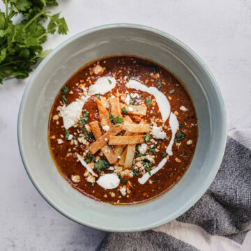 Braised Chicken Tortilla Soup