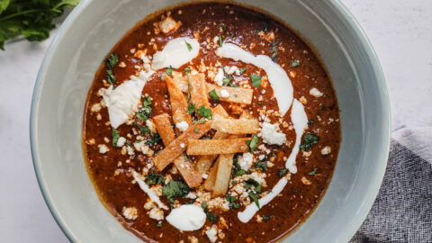 Braised Chicken Tortilla Soup