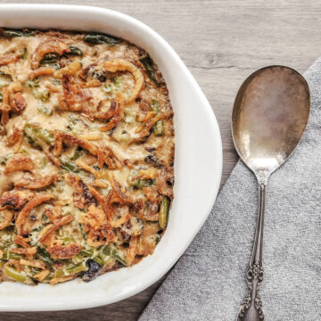 Green Bean Casserole with Homemade Mushroom Gravy