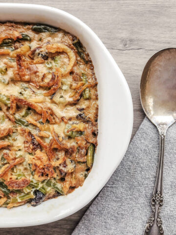 Green Bean Casserole with Homemade Mushroom Gravy