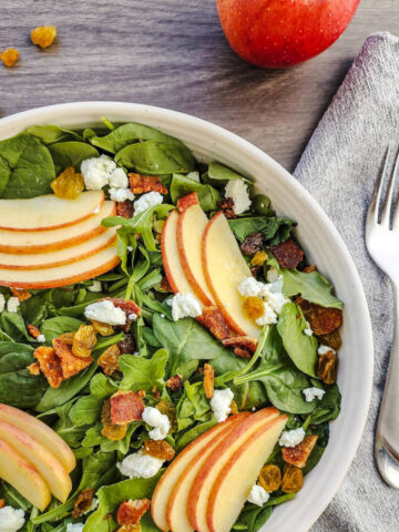 Savory-Sweet Salad with Hot Bacon Dressing