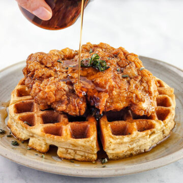 Sage Fried Chicken and Waffles (With Hot Maple Syrup)