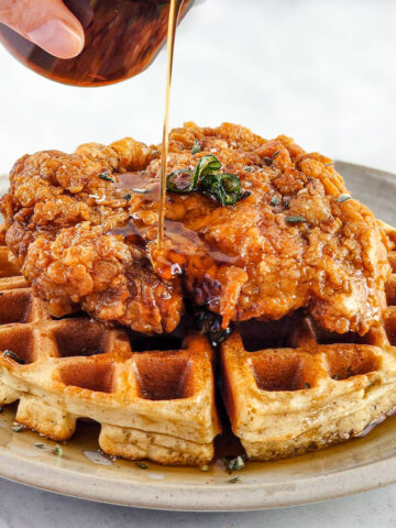 Sage Fried Chicken and Waffles (With Hot Maple Syrup)