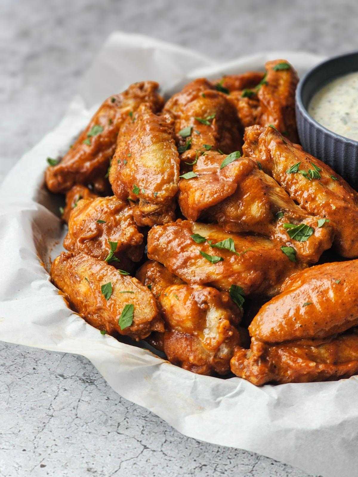 Butter Chicken Hot Wings with Yogurt Raita