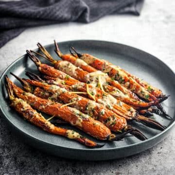 Roasted Carrots with Mustard Sauce