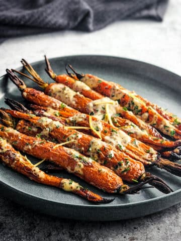 Roasted Carrots with Mustard Sauce