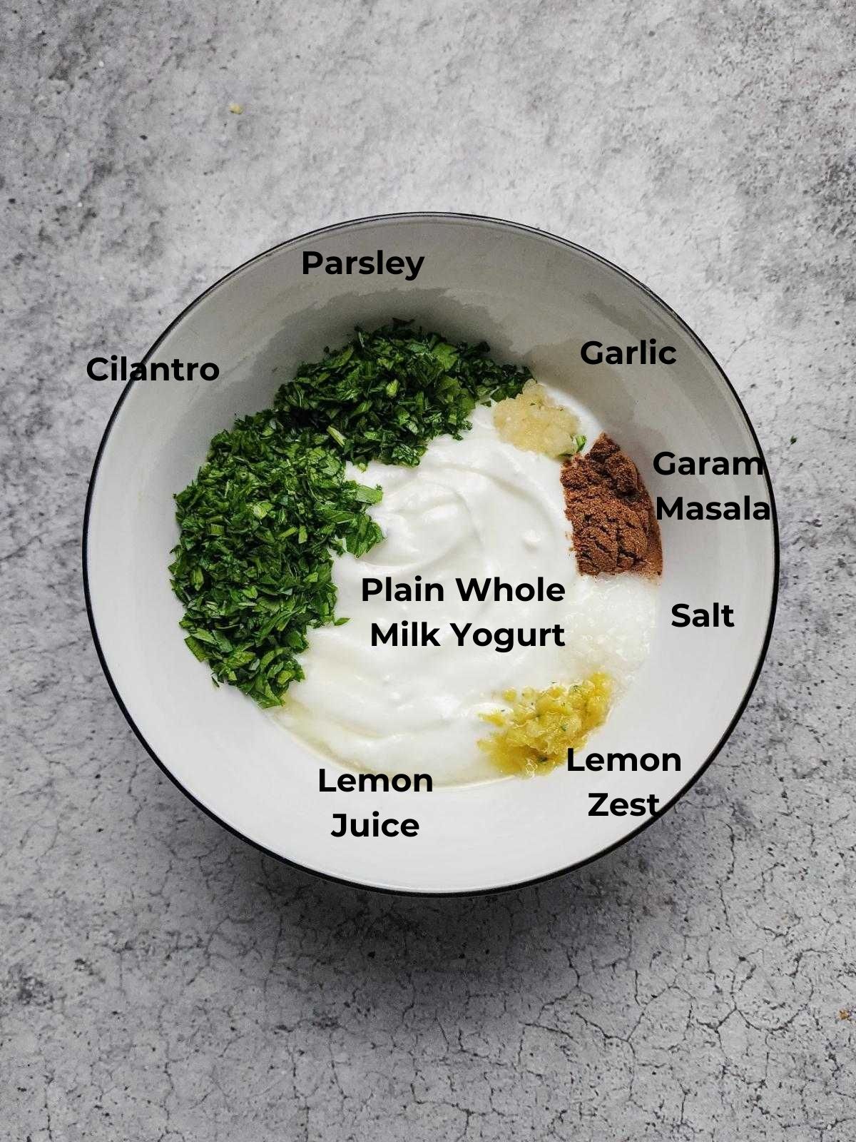 Yogurt Raita Ingredients