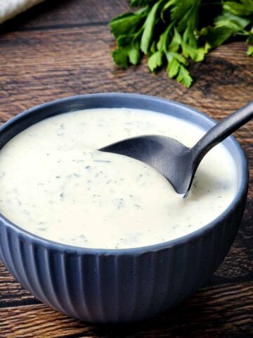 Bowl of buttermilk ranch dressing