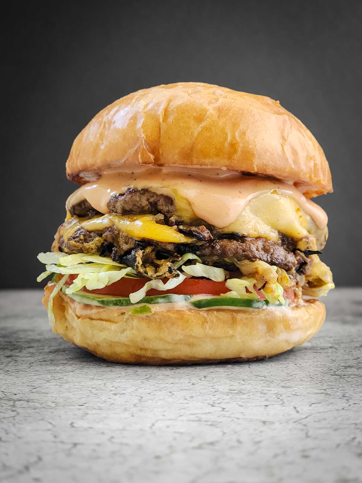 Double-double Animal Style Smash Burger