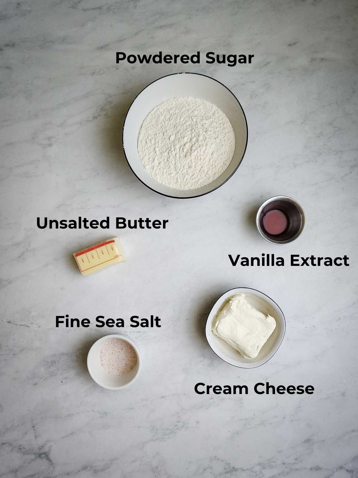 Cream Cheese Frosting Ingredients