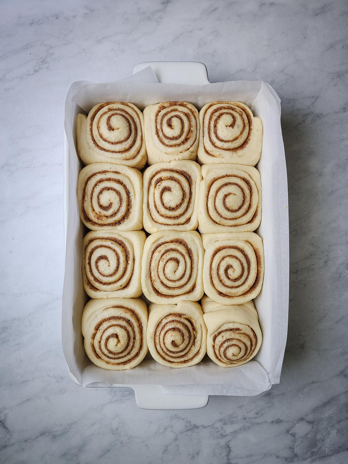 Chai-Spiced Cinnamon Roll - Assembly Step 6: Cinnamon rolls after the second proof.