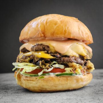 Double-double animal style smash burger