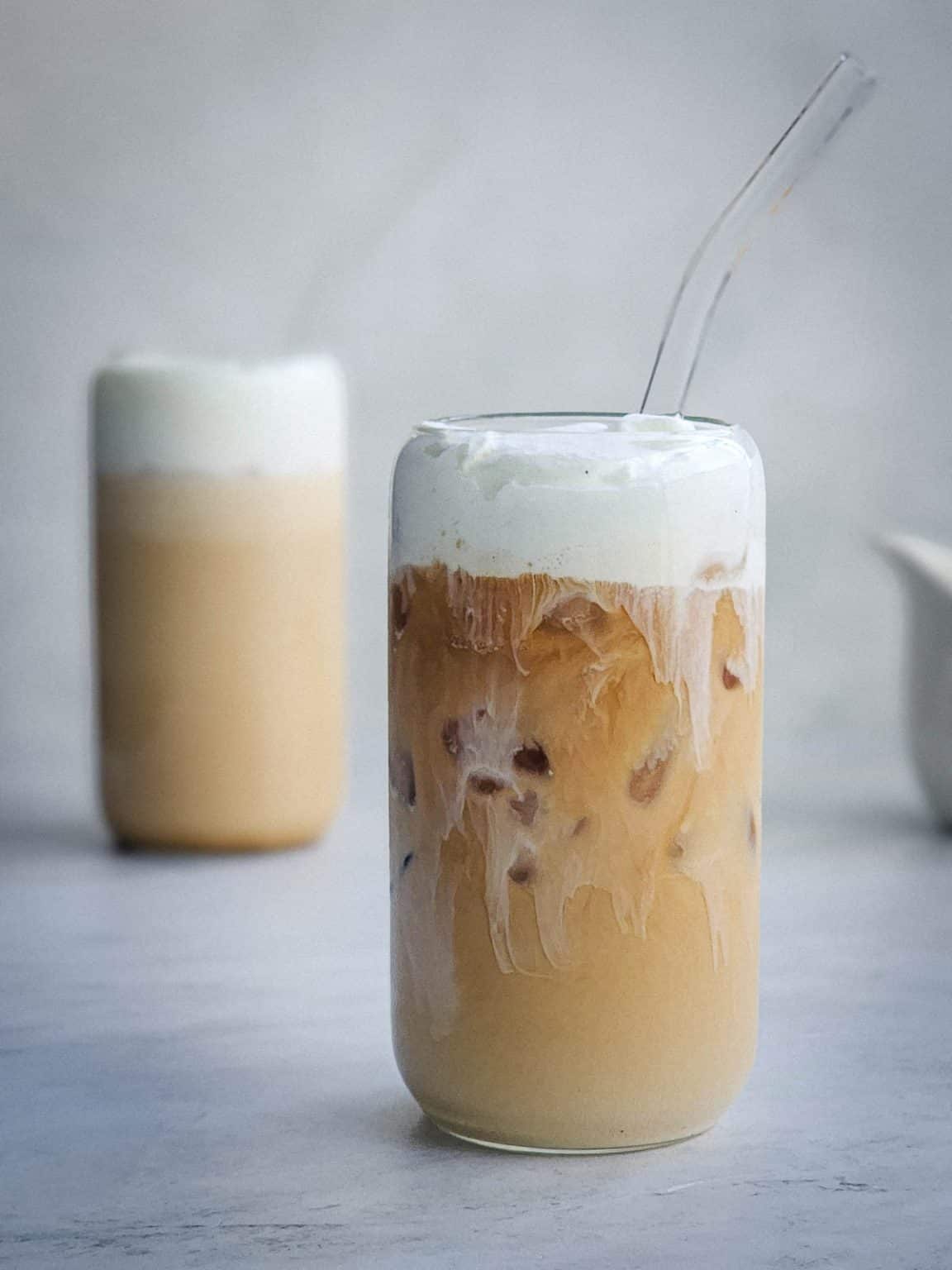 Iced London Fog Latte with Vanilla Sweet Cream - The Kitchen Coalition